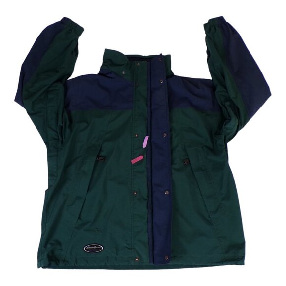 VTG 90's Eddie Bauer EBTEK Gore-Tex Full Zip Hooded Rain Jacket Sz Med #1003 - Picture 4 of 14